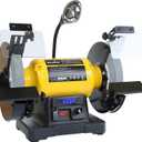 Digital Display 8 Inch Variable Speed Bench Grinder, 3/4HP 5.0 Amp Power Bench Grinder with Work Light, Adjustable Tool Rest and Cast Iron Base for Knife, Chisel