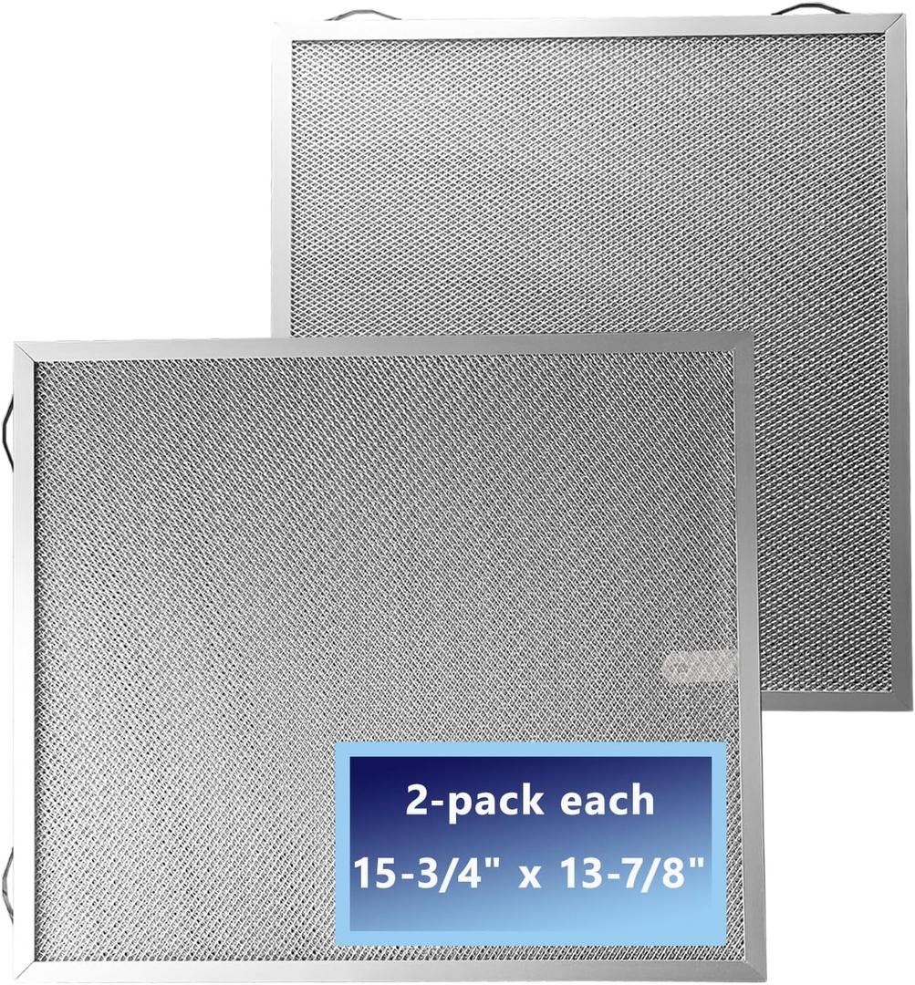 2Pack S99010430-002 Range Hood Grease Filters Compatible With B-roan N-utone HPF30 4512880 and Ken-more Rnge Hood Filter Replacement by Size 13 7/8" X 15 3/4" X 3/8"