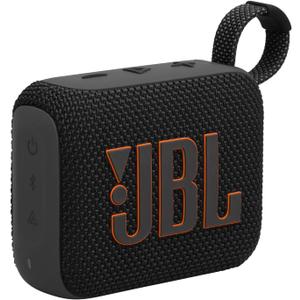 JBL Go 4 - Ultra-Portable, Waterproof and Dustproof Bluetooth Speaker, Big Pro Sound with Punchy bass, 7-Hour Built-in Battery, Made in Part with Recycled Materials (Black)