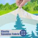 Moosfor Picnic Table Cover with Bench Covers, Elastic Fitted Spandex Tablecloths for 6 Foot Rectangle Tables, Stretch Washable Patio Tablecloth for Outdoor, Camping (Forest, 30"x72")