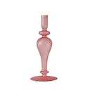 NEEDOMO Valentines Day Decorations, Set of 2 Pink Heart Glass Candlestick Holders for Valentines Decor, Taper Candle Holders Table Centerpieces for Romantic Wedding Party Mantel Decor (Ndgg-1177)