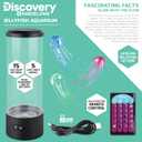 Discovery Jellyfish Aquarium Lamp ColorMorphing LED Bedroom Night Light with Remote| 15 Light Options| Lifelike Floating Jellyfish| Educational Learning Gift| Ages 8+