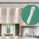 2 x HAPY SHOP 50Pcs Plastic Pinch Pleat Curtain Hooks, 85mm Adjustable Pinch Pleat Hooks Ratchet System Curtain Pleat Hook for Window Curtain, Door Curtain and Shower Curtain