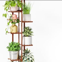Salatmos Bamboo Plant Stand Indoor, 8 Tier 8 Potted Bamboo Plant Stands for Indoor Plants, Corner Plant Stand, Tiered Plant Stands, Plant Shelf For Indoor, Planter Holder for Multiple w Indoor, Brown