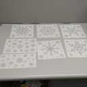 8 PCS Snowflake Stencil for Crafts, Reusable Christmas Stencil Winter Xmas Holiday Snowflake Template DIY Snowflake Stencil for Painting on Wood, Gift Box, Windows, Wall, Door, Home Decor