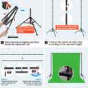 Hemmotop Backdrop Stand 10x8ft (WxH), Photography Background Stand for Parties, Adjustable Photo Backdrop Stands Kit for Wedding, Photo Booth, Party, Decoration, Balloon, Projector Screen