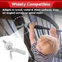 4-Pack Baby Gate Banister Adapter Y Spindle Rods M10 (10mm), Threaded for Pressure Mounted Baby and Pet Safety Gates, Includes Mounting Bolts