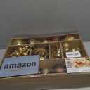 SHareconn 80pcs Christmas Balls Ornaments Set, Contemporary Luxury Gift Set, Shatterproof Plastic Bronze Decor for Xmas Tree Holiday Wedding Party Decorations with Hanging Strings, Brown Copper Gold