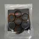 ThunderFit Silicone Wedding Rings for Men, 2 Layers Round Rubber Engagement Bands 8.7mm Wide 2mm Thick - 1/ 4/ 7/ 10 Variety Multipack (9.5-10 (19.8mm))