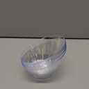Posh Setting Clear Serving Bowls Small Hard Plastic Candy Bowl for Weddings, Buffet, Offices, Disposable Small Angled Bowls for Party's, Salads, Snacks and Fruit Bowl Pack of 5 (Small 8 OZ)