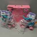 Toddler Roller Skates for Girls Kids Boys, 4 Size Adjustable with Light Up Wheels, Size 10C-13C