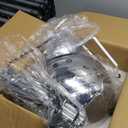 COSYLUX Modern Floor Lamp for Living Room, Industrial Tall Standing Lamp for Bedroom, Metal Shade Reflecting Light Reading Floor Lamp for Office, Nursery Room, Corner(Chrome)