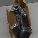 12 Pack - 5.5" L x 4" H x 1.5" W J Lip Shelf Brackets Rustic Farmhouse Iron Wall Floating Shelf Bracket Metal Shelf Bracket Industrial Shelf Supports with Screws Black