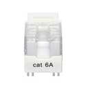 VCE RJ45 Cat6A Keystone Jack UL Listed 25-Pack, 10 Gbps Slim Profile Modular Ethernet Jacks Insert 110-Type UTP 90-Degree, White