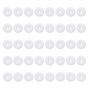MECCANIXITY Silicone O Rings 0.05" ID, 0.24" OD, 3/32" Width Rubber Washers 50A Durometer VMQ Seal Gasket for Plumbing Faucets Pipe Repair, White, Pack of 40