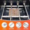 Hisencn SUS304 Stainless Steel Grill Parts Kit for Charbroil Advantage Series 4 Burner 463344015 463240015 463432215 463343015 Gas Grills 3 Burner 463436815 Grill Burners Heat Plate Replacement Parts