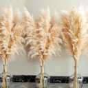 40" Tall Pampas Grass 16 Stems Natural Pompas Grass for Wedding, Party, Farmhouse, and Boho Home Decor