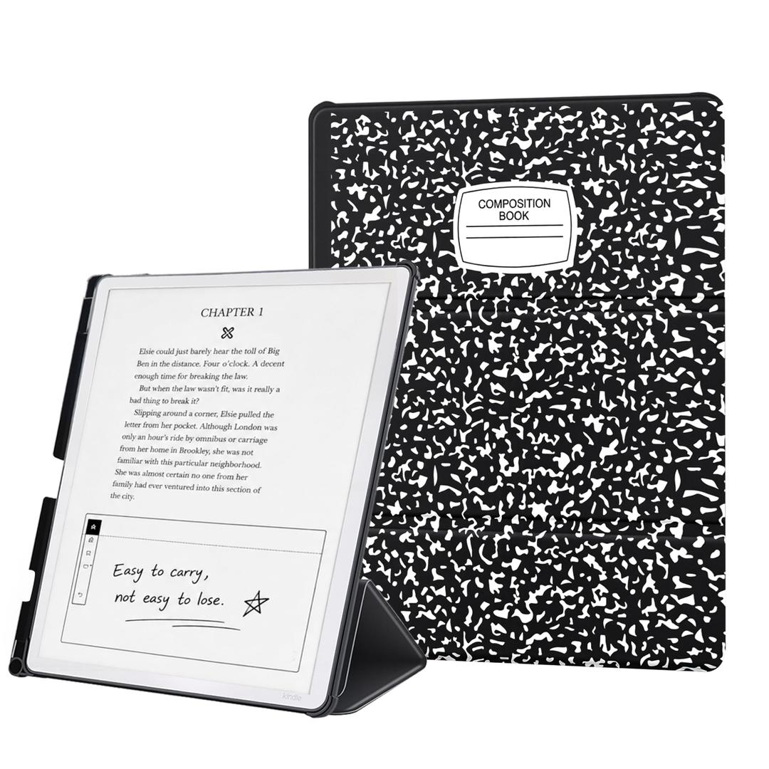 Case for 11" Kindle Scribe 2025 (3rd Gen) & Kindle Scribe Colorsoft with Pen Holder, Lightweight Leather Cover with Multi-Viewing Angles, Auto Sleep Wake (Green Daisy, 11 inch)