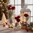 SUPMIND 12pcs Clear Cylinder Vases for Centerpieces, Glass Flower Vases for Wedding Decorations and Home Decor, 6 Inch Glass Hurricane Candle Holder for Table Shelf