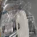 Medline Shower Chair Seat with Padded Armrests and Back, Heavy Duty Shower Stool for Bathtub, Slip Resistant Shower Seat with Adjustable Height, Shower Bench for Inside Shower with 350 lb Capacity (White)