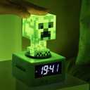 Paladone Minecraft Creeper Alarm Clock Officially Licensed Icon with in-Game Music & Night Light for Kids & Tweens, Gaming Room Decor, Fun Gift for Minecraft Fans, One Size
