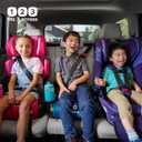 Diono Connect3 RXT Backless Booster, Slim Fit 3-Across in Many Mid-Sized Sedans and SUVs, for Children from 40-120 lbs., Lightweight with Latch connectors