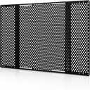 VEVOR RV Screen Door Protector, Adjusts from 22 to 31.5 inch, Adjustable Door Grille, Easy to Install, Reinforced Breathable Honeycomb Holes, Iron Camper RV Entry Protector for Pet Protection, Black