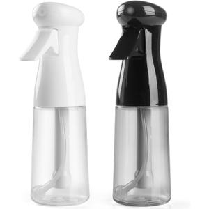 Bealee Spray Bottle For Hair, Continuous Mister Empty Spray Bottles, Ultra Fine Mist Water Sprayer for Hairstyling, Cleaning, Plants, Pets, Barbers, Salons, Essential Oil Scents - 2 Pack 6.8 OZ