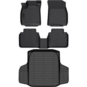  All Weather Floor Mats for Honda Accord 2023-2026 2027 Accessories Include Hybrid,Full Coverage Set with Cargo Mat,3D Laser Fit,All Season,Odorless,Rain&Salt Resistant,TPE,Pet Friendly