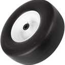 13x5.00-6" Flat Free Tire and Wheel TCA13769, Solid Smooth Zero Turn Mower Front Tire Assembly, with 3/4" Bearing | 3.25"-5.9" Centered Hub | Bore ID 3/4"
