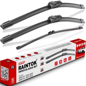 Windshield Wiper Blades Replacement for 2018-2023 BMW X3 X4 Original Factory Quality Front Rear Wipers Blade Set for My Car - 26" 20" 12" (Pack of 3)