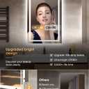 oneup 24x32'' LED Bathroom Mirror,Lighted Bathroom Mirror with Lights,Dimmable 3 Colors Temperature,Anti-Fog,Modern Vanity Mirrors for Wall,Touch Screen,Memory, Shatterproof
