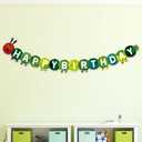 Cheerland Caterpillar Happy Birthday Banner Fruit Garland Bug Wall Decor for 1st Bday Kindergarten Classroom Nursery One Milestone Photo Background Hungry Theme Story Book Party Decoration Supplies