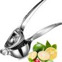 TEZZ Premium Lemon Squeezer, Large Heavy Duty Handhelp Juicer for Lemon, Metal Hand Press Citrus Juicer, Lime Squeezer Bar Tool, Manual Citrus Press (Silver)