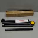 Matte Black Shower Curtain Rod,1 Inch Diameter Stainless Steel Adjustable Spring Tension Rods 32 to 80",with Holders,Anti-Slip,Curtain Rods No Drilling(1 Pack)