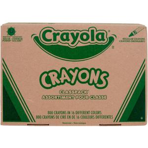Crayola Bulk Crayon Classpack - 800ct (16 Colors), Back to School Essentials, Kids Crayons, Arts & Crafts Supplies Teacher Classroom Must Haves, Ages 3+