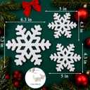 2 x Winter Decoration - 3PCS Snowflake Signs Rustic Wooden Snowflake Blocks Farmhouse Christmas Holiday Decor for Tiered Tray, Mantel and Table Centerpiece Displays