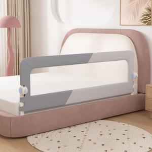 Bed Rail for Toddlers, Baby Bed Rail Guard for Kids, Height Adjustable & Foldable Rails Guard for Twin,Double, Full, Queen & King Size Bed(200cm)