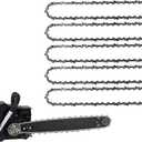 5 Pack 18 Inch Chainsaw Chain 62 Drive Links .050" Gauge, 3/8" Pitch Replacement Chains Compatible with Ryobi, Kobalt, Echo, Poulan, Craftsman and more