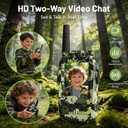 Video Walkie Talkies for Kids, 2 Pack Camo 2 Way Radio Toys for 3-12 Year Old Boys, Long Range Handheld Walkie Talkie for Outdoor Adventure Camping Hiking, Best Birthday Gifts