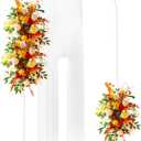Putros Metal Arch Backdrop Stand 6.6FT White Wedding Backdrop Stand Square Arch Frame for Birthday Party Bridal Baby Shower Ceremony Decoration