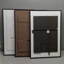 Framed Abstract 3D Textured Wall Art for Living Room, 3 Piece Modern Neutral Artwork for Walls, Brown White Geometric Sandstone Textured Painting for Bedroom, Home Office Decor-Total Size 30x60 Inch