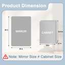 28x20 Inch Matte Silver Medicine Cabinet with Mirror for Bathroom, Aluminum Medicine Cabinet with Frosted Finish, Recessed or Wall Mount Medicine Chest, Modern Sleek Design, Fully Assembled