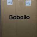 Babelio 36" Tall Baby Gate, PressGuard P7, 29-48" Auto Close Pressure Mounted Dog Gate for Stairs, Doorways & Hallway, Protector Basics Easy Walk Thru Pet Gate, White