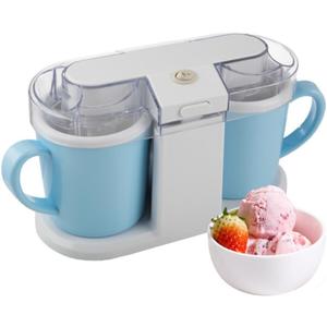 Ice Cream Maker - 1QT Ice Cream Machine for Sorbet, Gelato, Frozen Yogurt and More - Kitchen Appliances and Gadgets by Classic Cuisine (Blue) (11.5 x 6.5 x 7 inches)