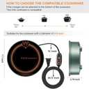 700W Mini Induction Cooktop, 120V Portable Countertop Burner, External Wired Control Panel, Compact Design for Hot Pot, Coffee, Tea, Moka Pot & Small Kitchen
