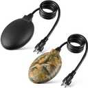 2 Pack Upgrade Bird Bath Heater for Outdoors in Winter, Pond Deicer 60 Watts Birdbath Deicer Water Heater Thermostatically Controlled with Auto Shut off Function for Patio Lawn (Army Green,Black)