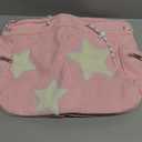 Star Crossbody Bag Women Corduroy Tote Bag Aesthetic Messenger Bag Cute Shoulder Bag Y2K Hobo Bag (Pink)