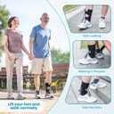 AFO Foot Drop Brace Splint, Adjustable Drop Foot Up Ankle Support for Walking with Shoes, Improve Walking Gait, Fits Right & Left, Women and Men - Black