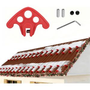 52 Pack Snow Guards for Metal Roofs, No Drill Installation, Snow Guards for Standing Seam Roofs with Seam Widths Less Than 1/2 Inch, Includes 65FT Christmas Tinsel Twist Garland